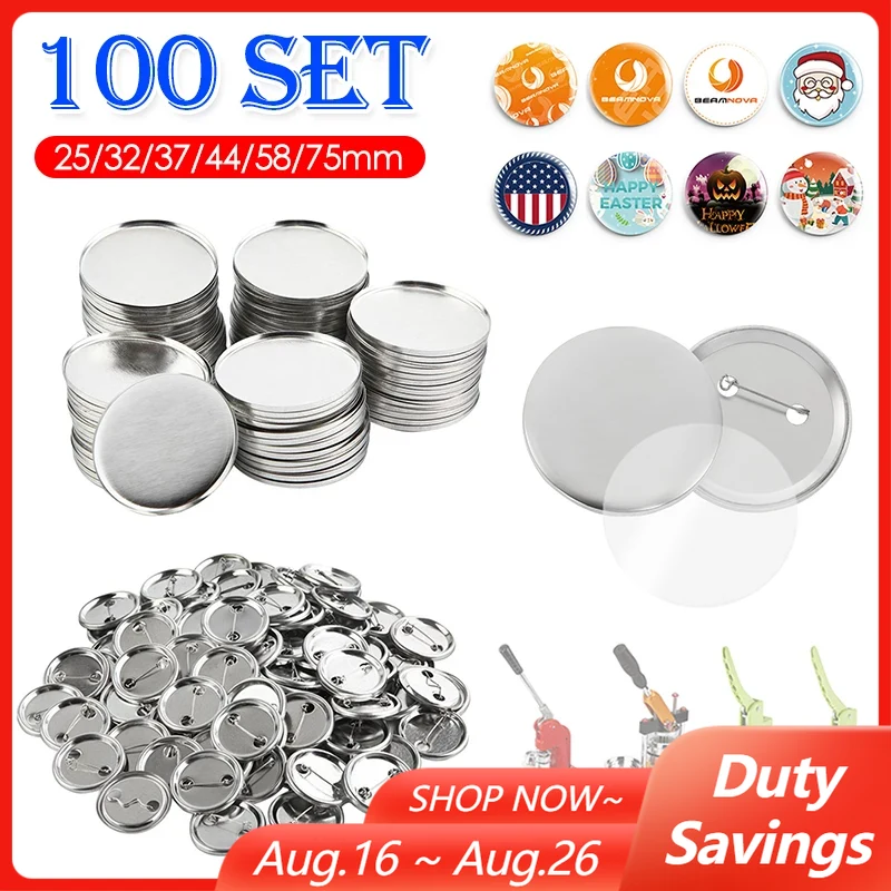Button Badge Blank - 100Set Distintivo Vuoto Pin Button Maker