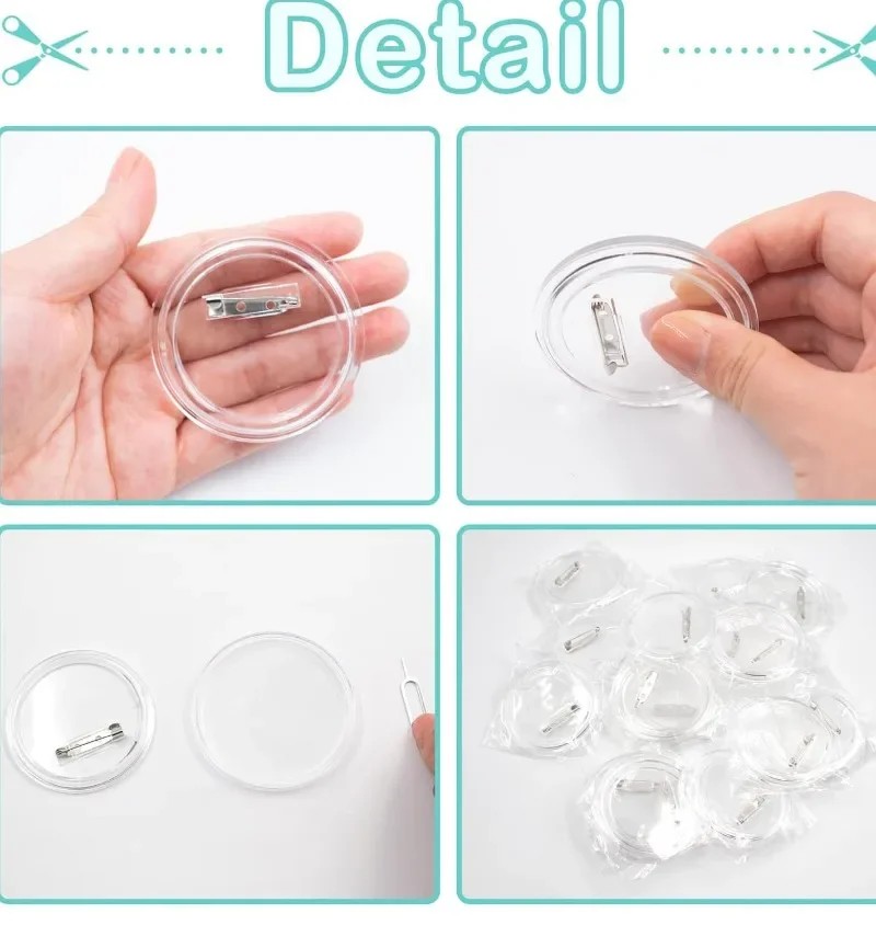 30 pezzi di componenti acrilic - Button Badge Blank recensione e prezzo