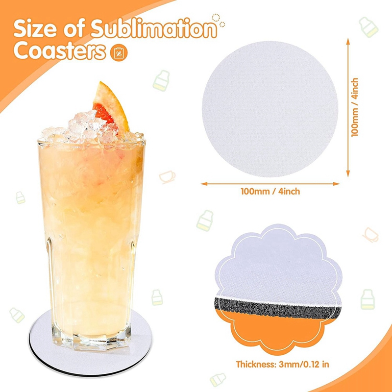 Sottobicchieri Rotondi in Gomm - Coaster Sublimation Blank recensione e prezzo