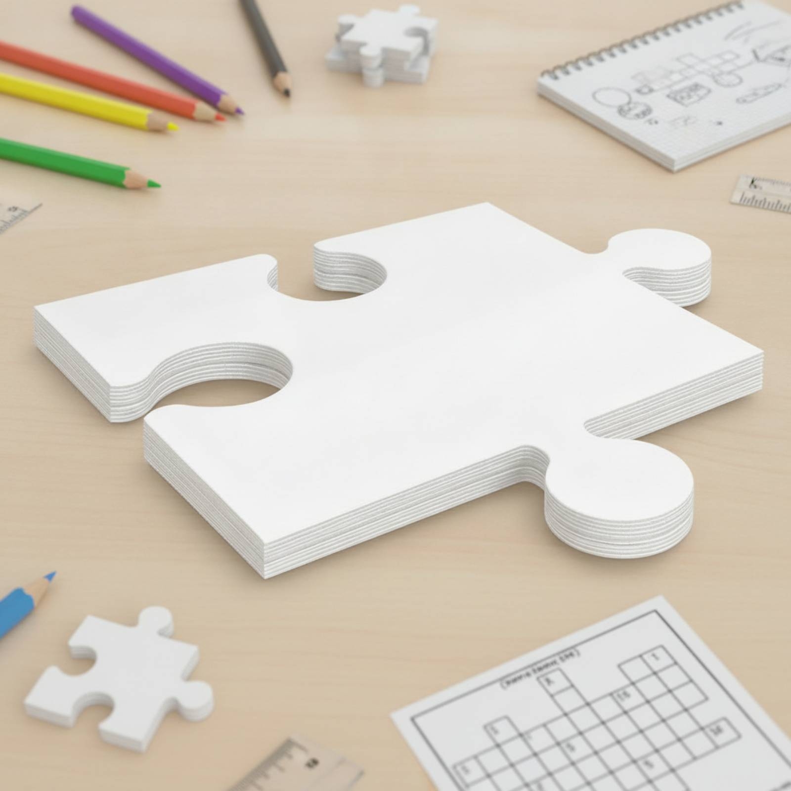 24 Pezzi di Puzzle in Cartone  - Puzzle Blank White recensione e prezzo
