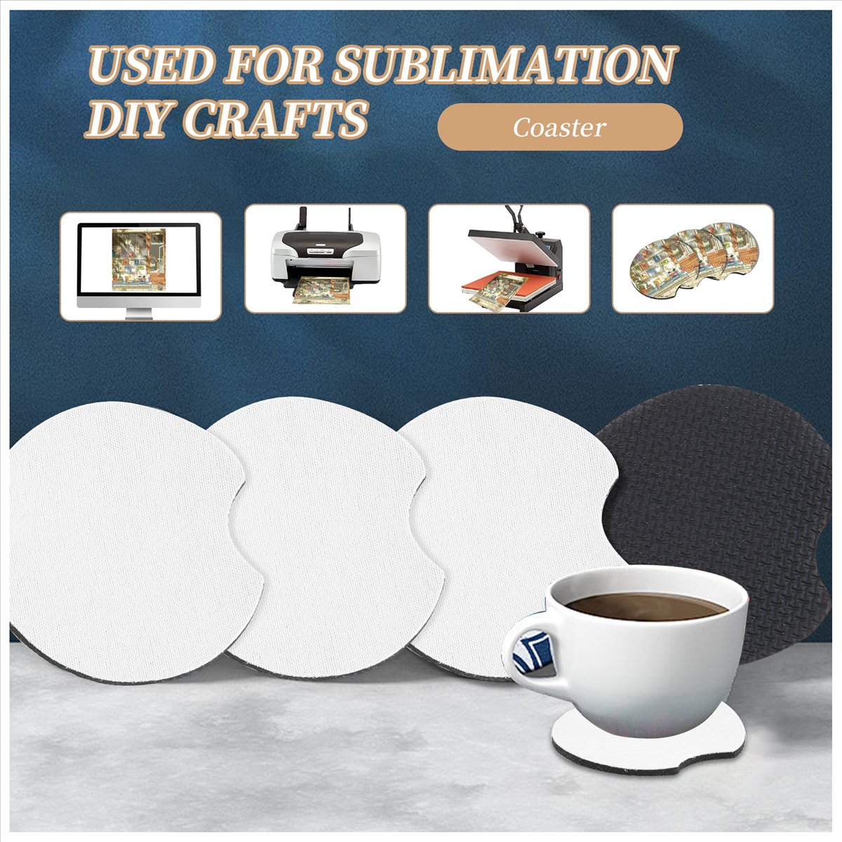 AA83 100 pezzi di sottobicchie - Coaster Sublimation Blank recensione e prezzo