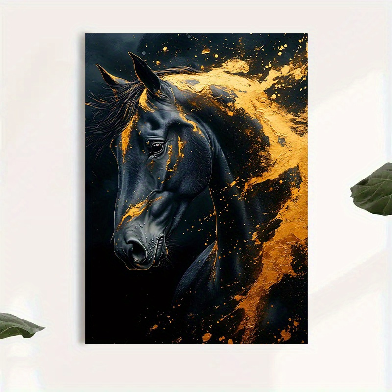 1 pezzo elegante cavallo nero  - Canvas Wrap Ready recensione e prezzo